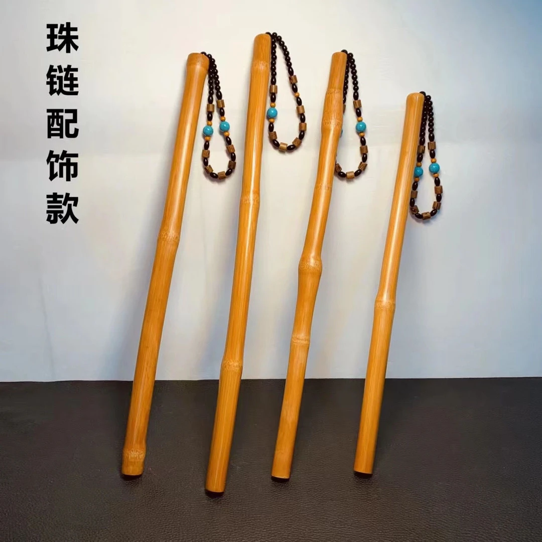 【教鞭护身棍不保圆】（送油和手套）实心竹玉竹手把件