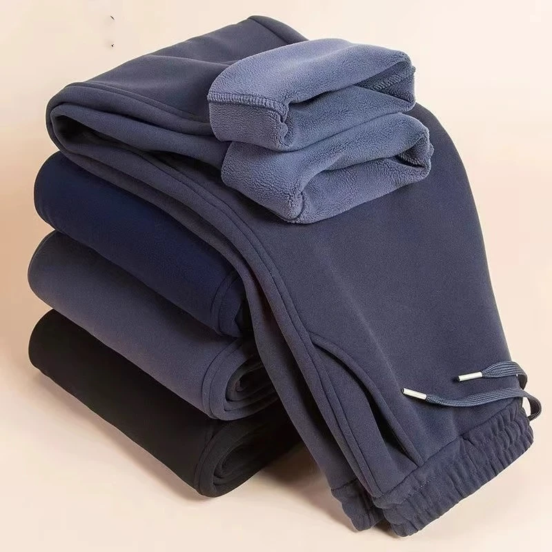 新中式爆款保暖加绒防寒裤子女士冬季加厚束脚卫裤休闲运动裤