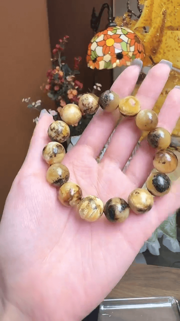 【闪购商品】琥珀手串未镶嵌药珀手串（13-14mm）
