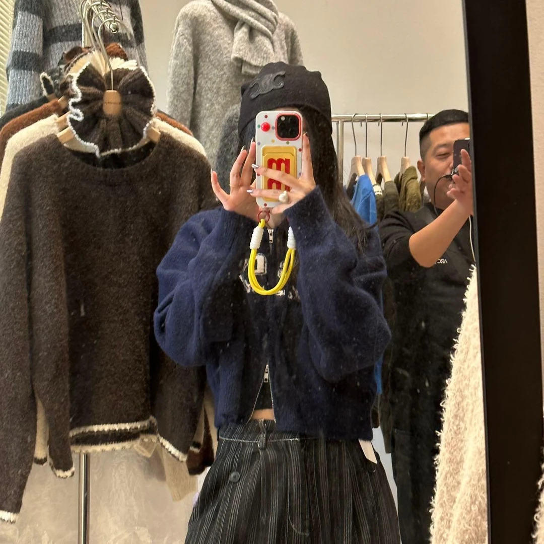 字母开衫毛衣上衣6