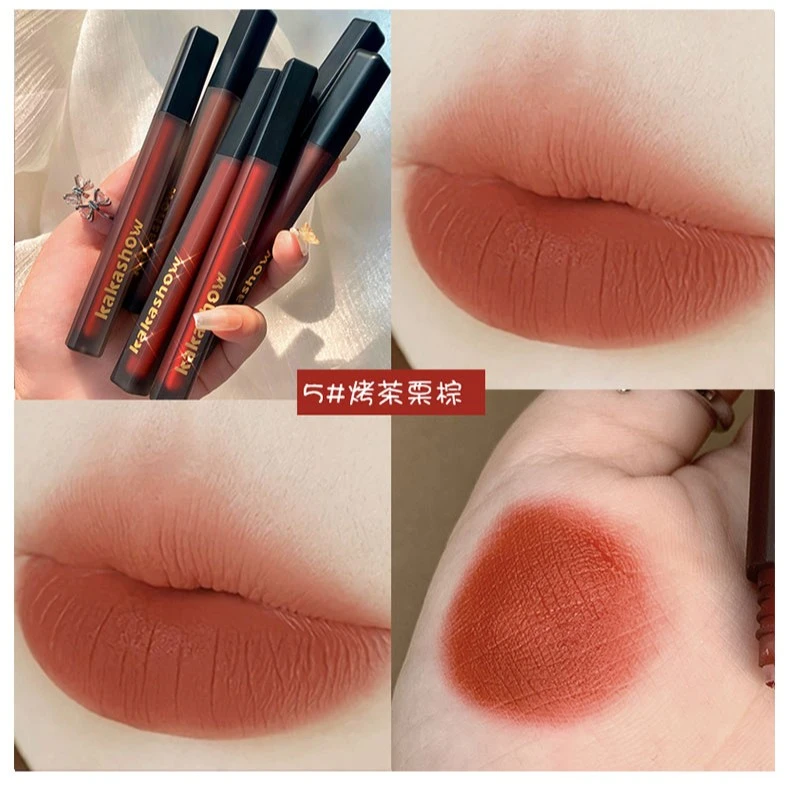 【买一送一】黑管丝缎唇釉新品哑光不易沾杯口红丝绒雾面唇蜜持久