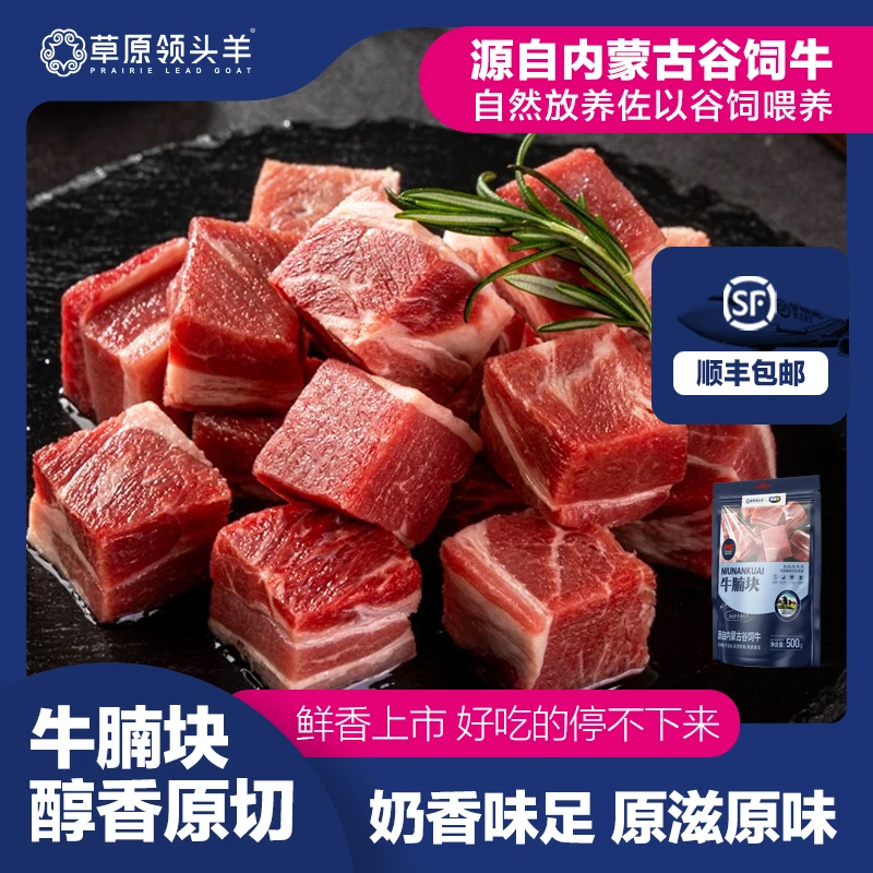 【许半鲜专属】草原领头羊内蒙国产三斤原切牛腩块新鲜去骨