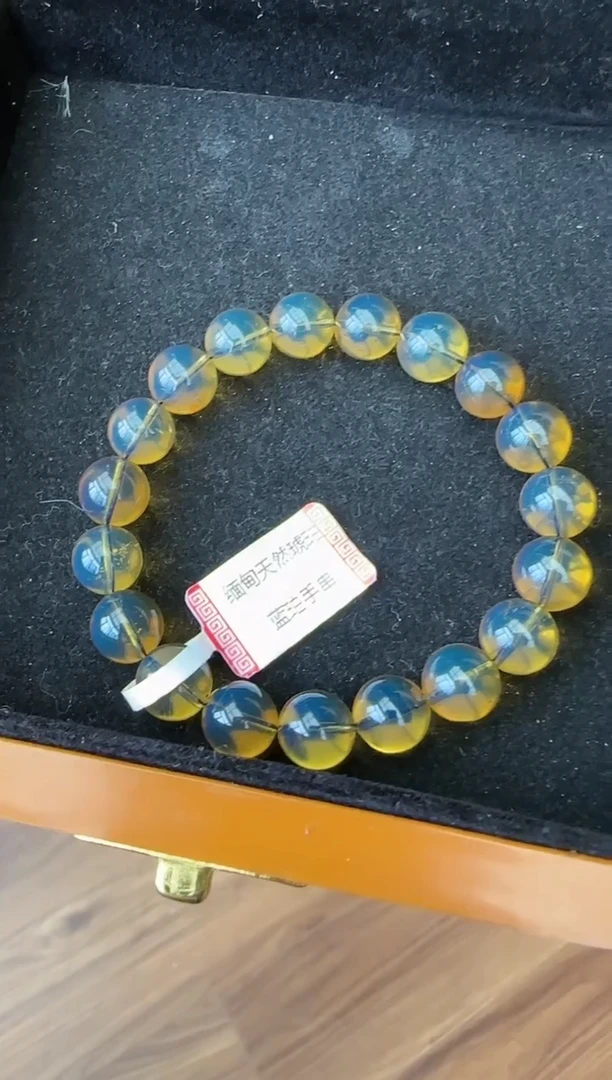 【闪购商品】琥珀裸石未镶嵌规格10蓝珀手串#55