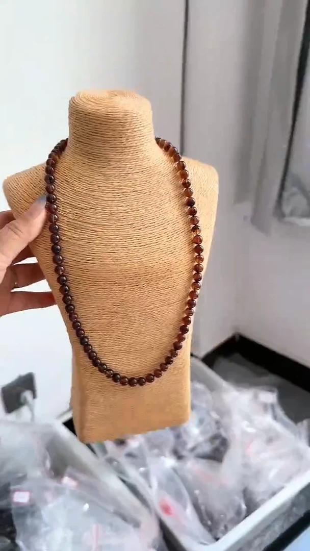 【闪购商品】琥珀手串未镶嵌规格7紫翳灵草妈妈链#50