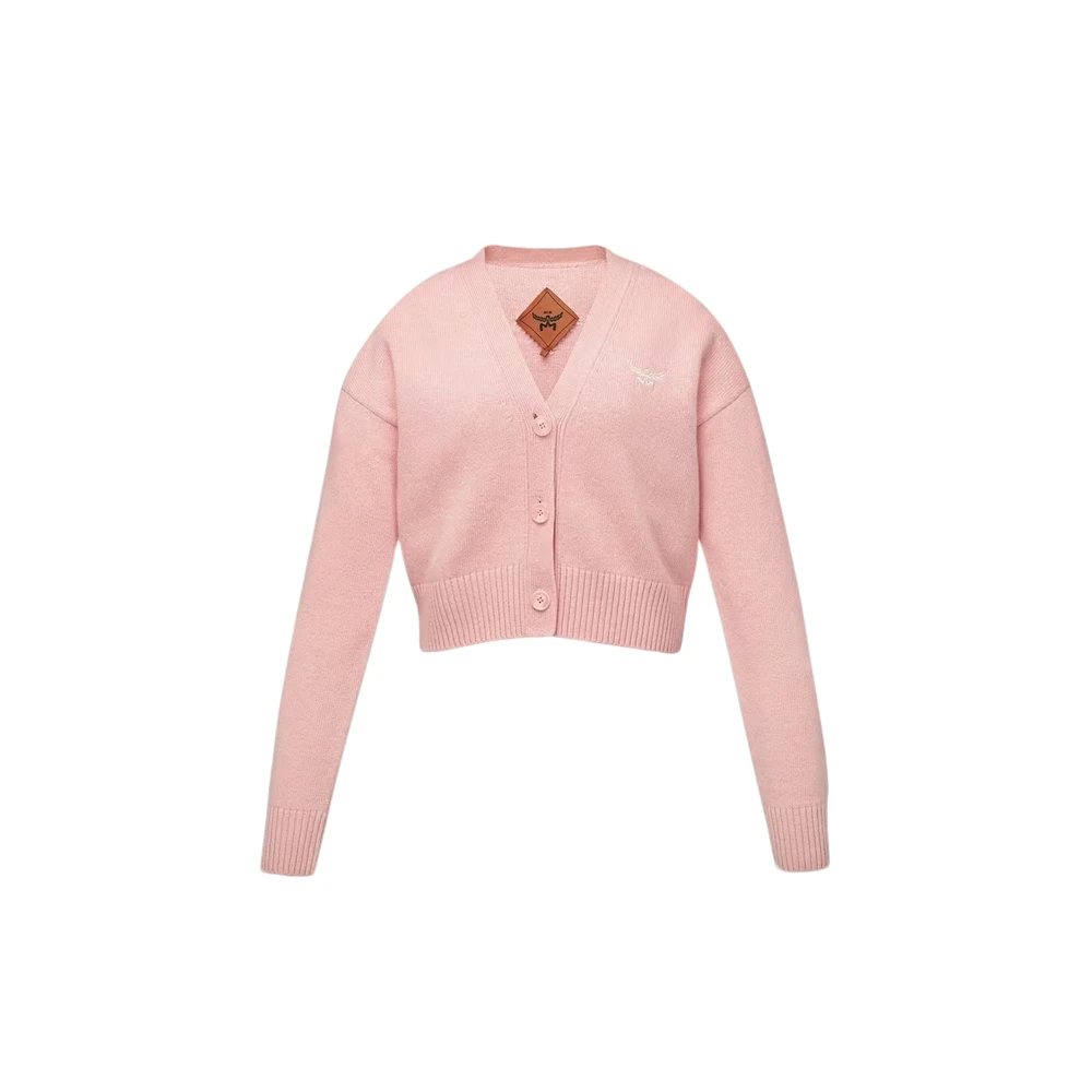 MCM【520礼物】COLLECTION 短款月桂叶羊毛及羊绒女士V领开衫