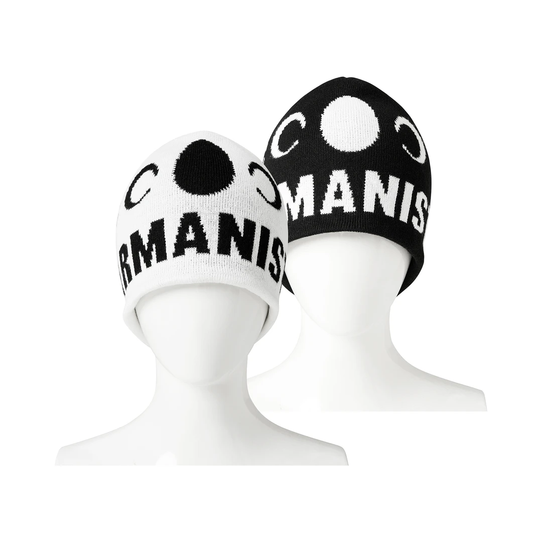 KARMANISTIC 原创美式复古LOGO字母防寒针织帽男女秋冬街头毛线帽