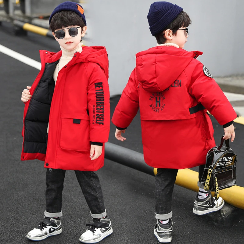 巴拉优选男童棉服冬季2023新款洋气儿童衣男孩红色棉袄童装