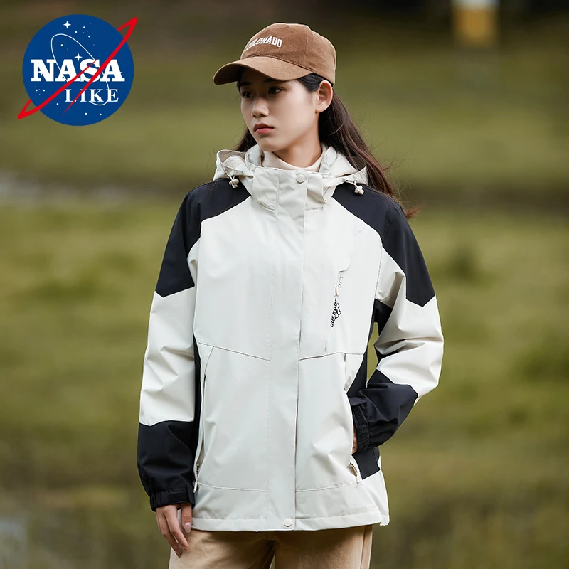 NASALIKE 夹克冲锋衣男春秋情侣户风防水登山运动女外套夹克服