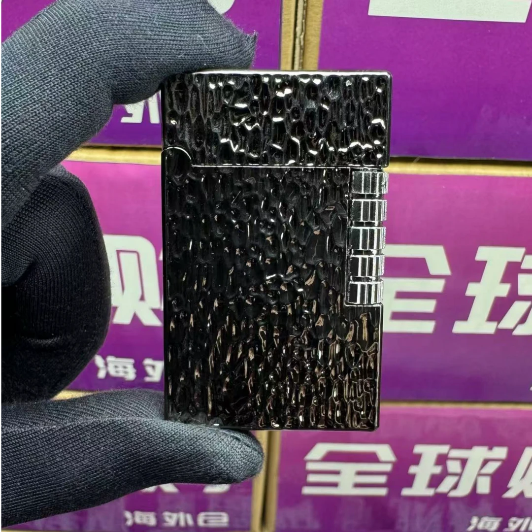 876     黑陨石侧滑砂轮打火机创意复古