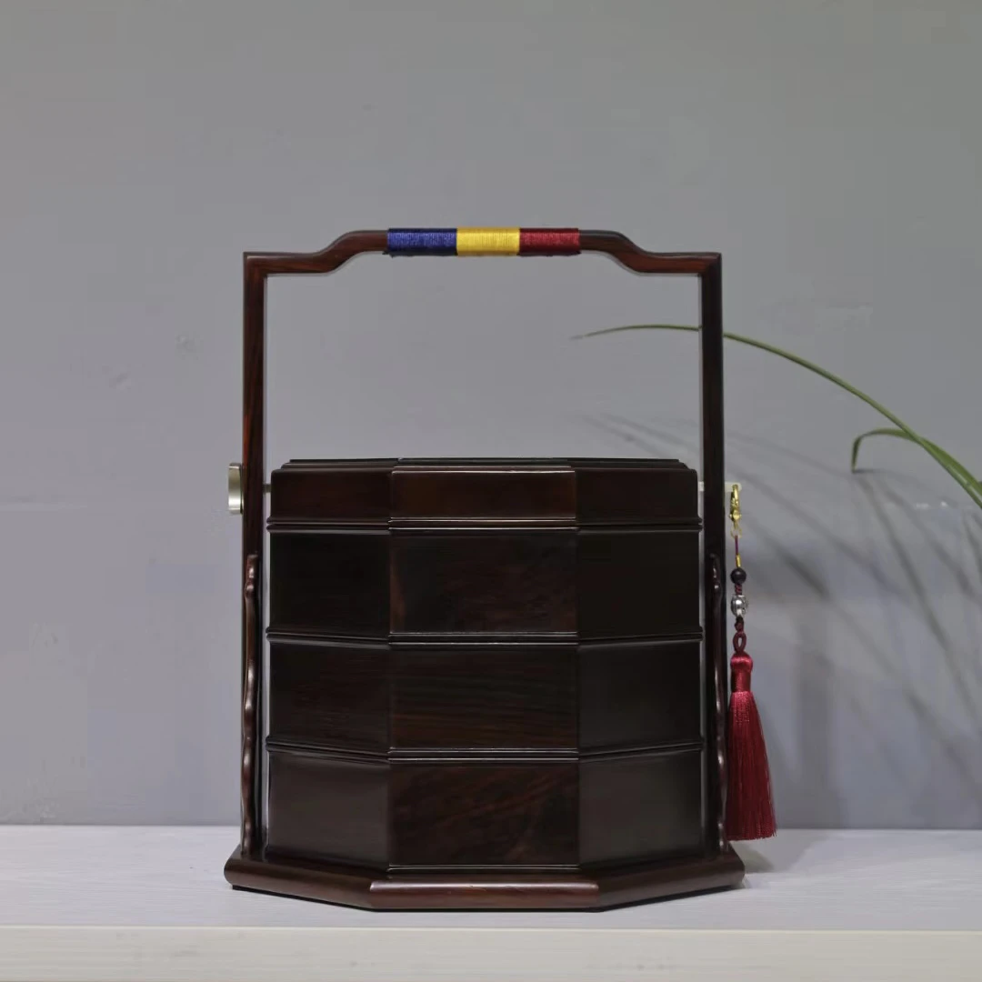 大红酸枝提盒食盒22.5*22.5*28.5