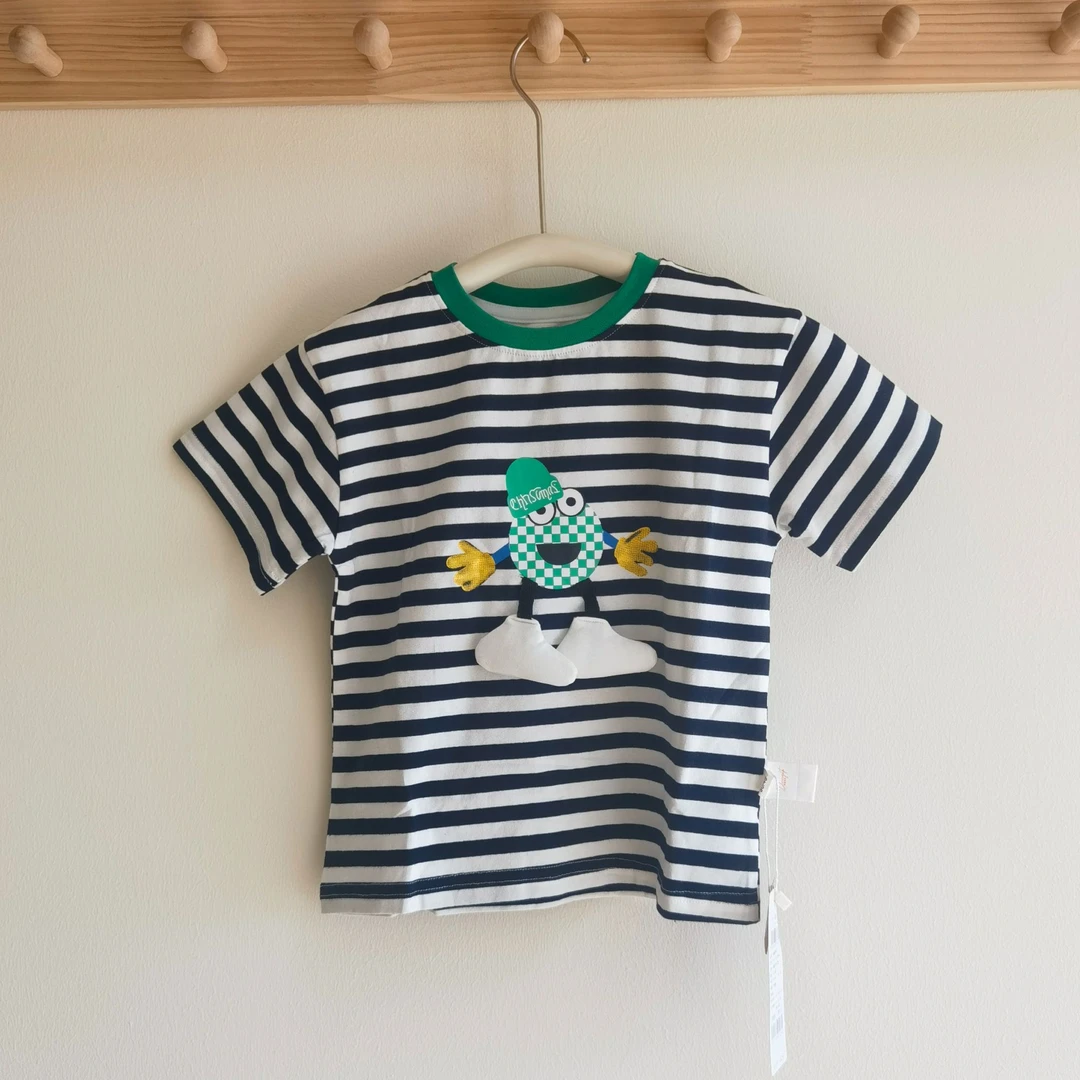 儿童童装洋气2024新款夏装T恤百搭时尚立体刺绣男宝宽松休闲棉