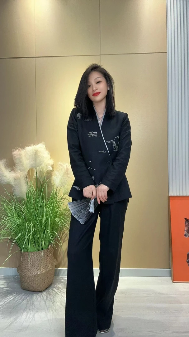 复古中式衣服气质套装女士