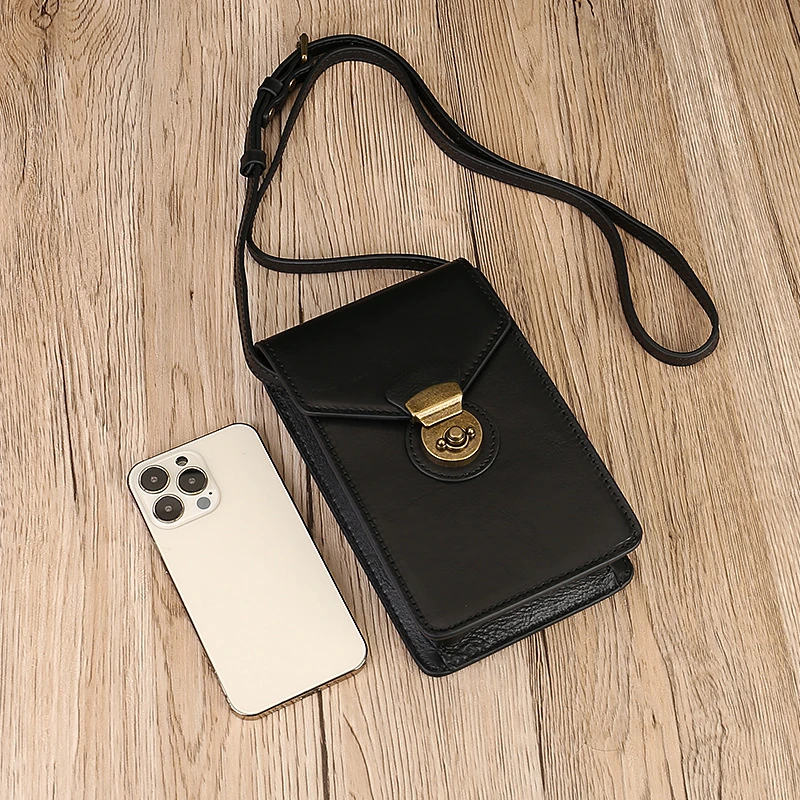 女包时尚百搭斜挎包包女纯色简约复古单肩手机包女12091