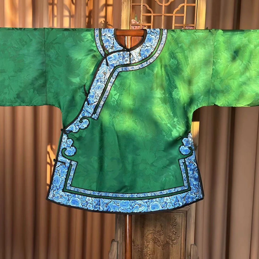 【百花不落地】三禧司复古斜襟桑蚕丝刺绣上衣yn