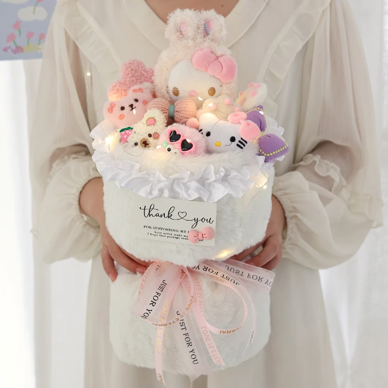 中高考毕业卡通玩偶kt猫花束仿真惊喜送闺蜜女生生日礼物浪漫创意