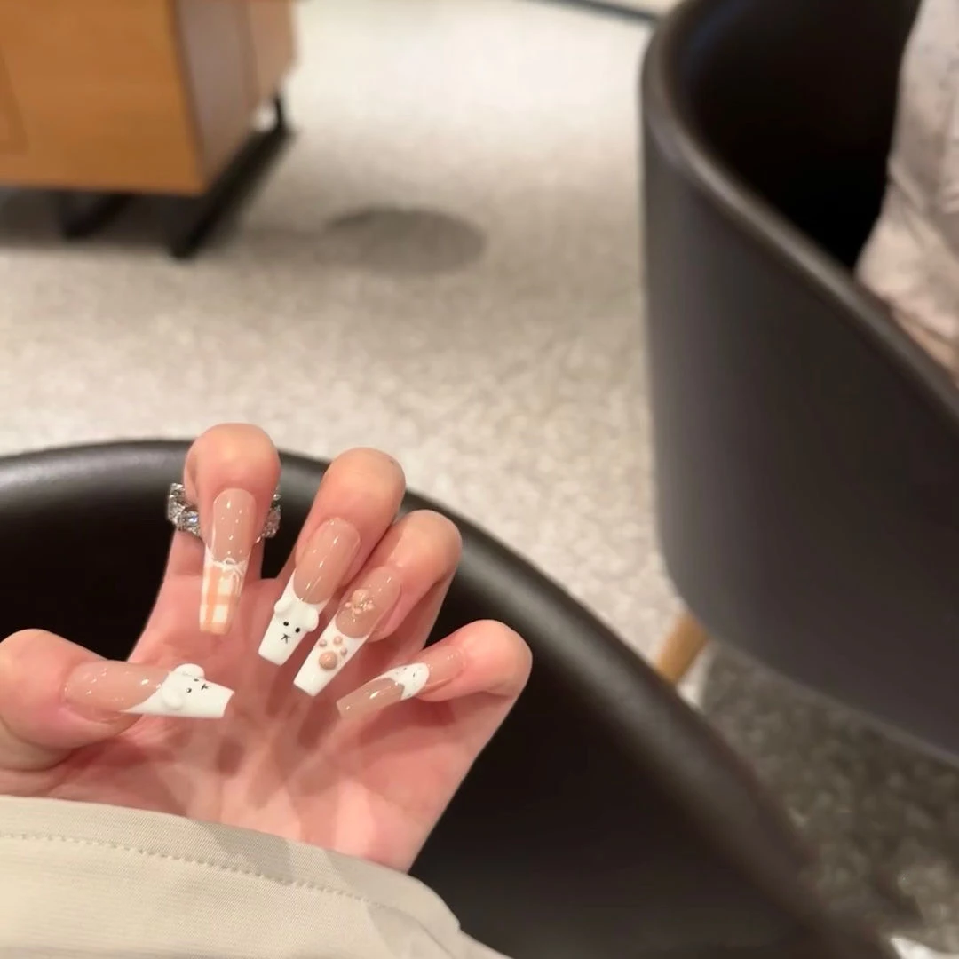 【立体狗狗】气质卡通猫爪甜美少女心学生美甲AB款纯手工穿戴甲