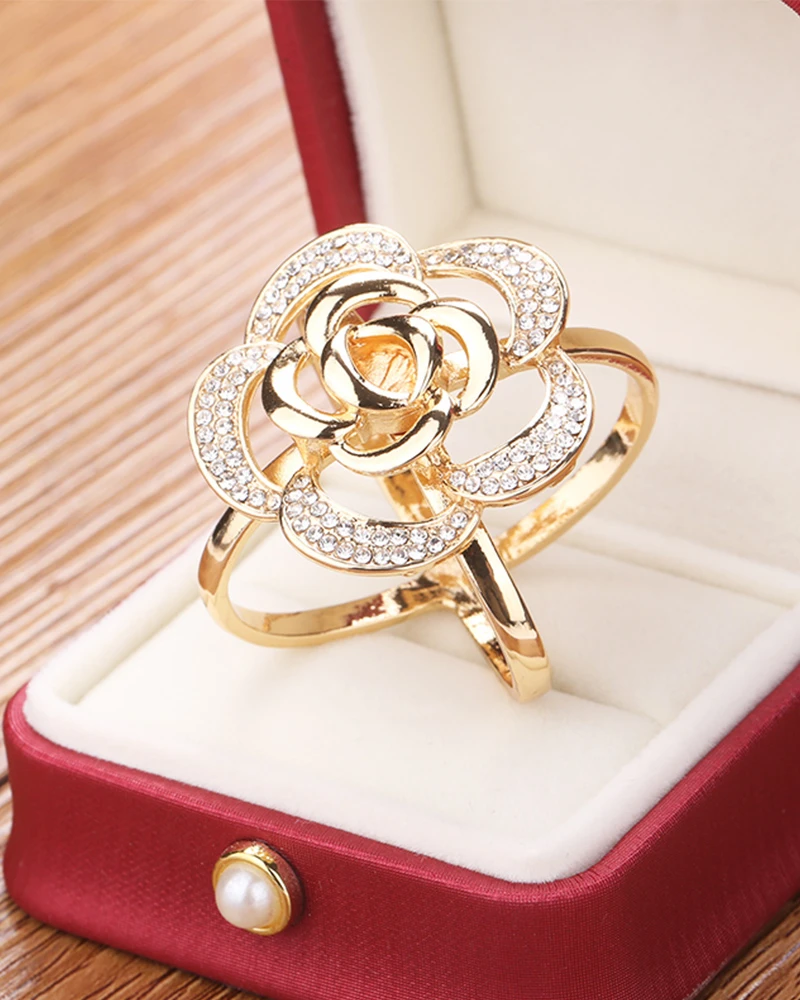 锌合金胸针 轻奢玫瑰花大衣腰带大蝴蝶结多功能时尚优雅丝巾扣女