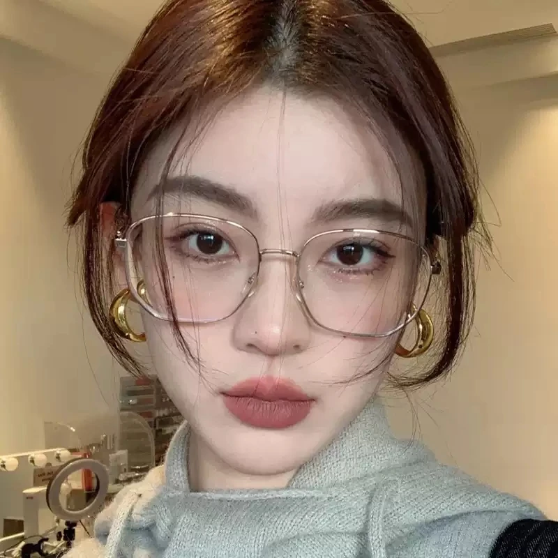 近视眼镜女可配有度数眼睛框镜架ins风装饰素颜神器大框脸多边形
