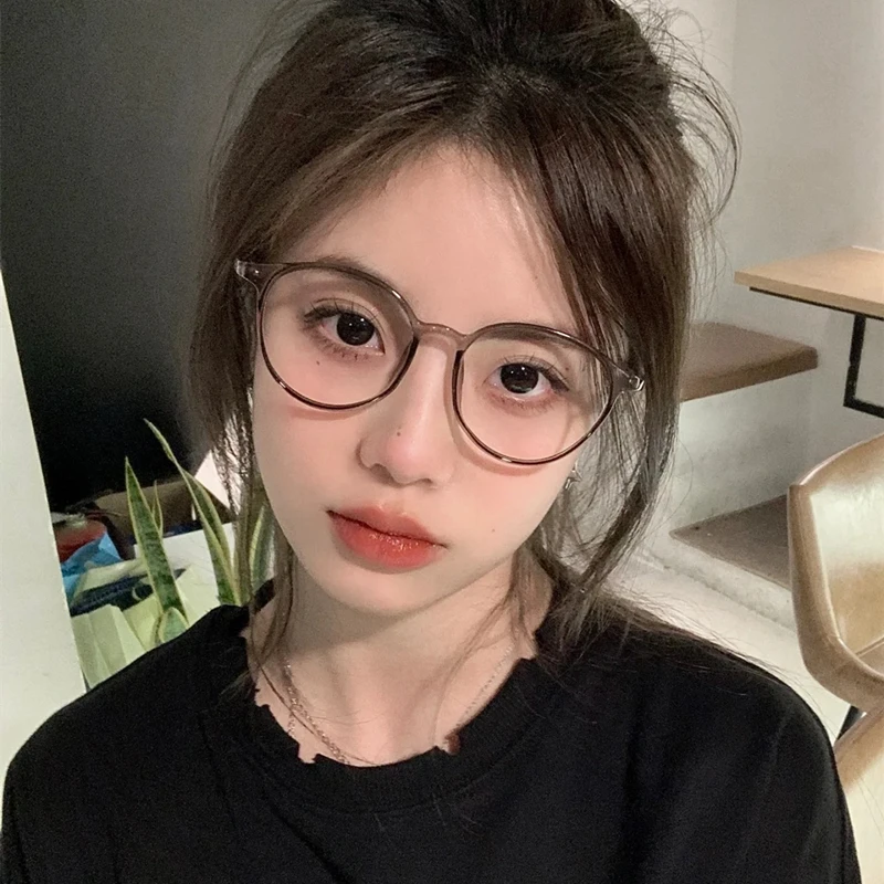 超轻素颜眼镜女可配度数镜片高度近视方圆脸ins风眼睛框架韩版潮