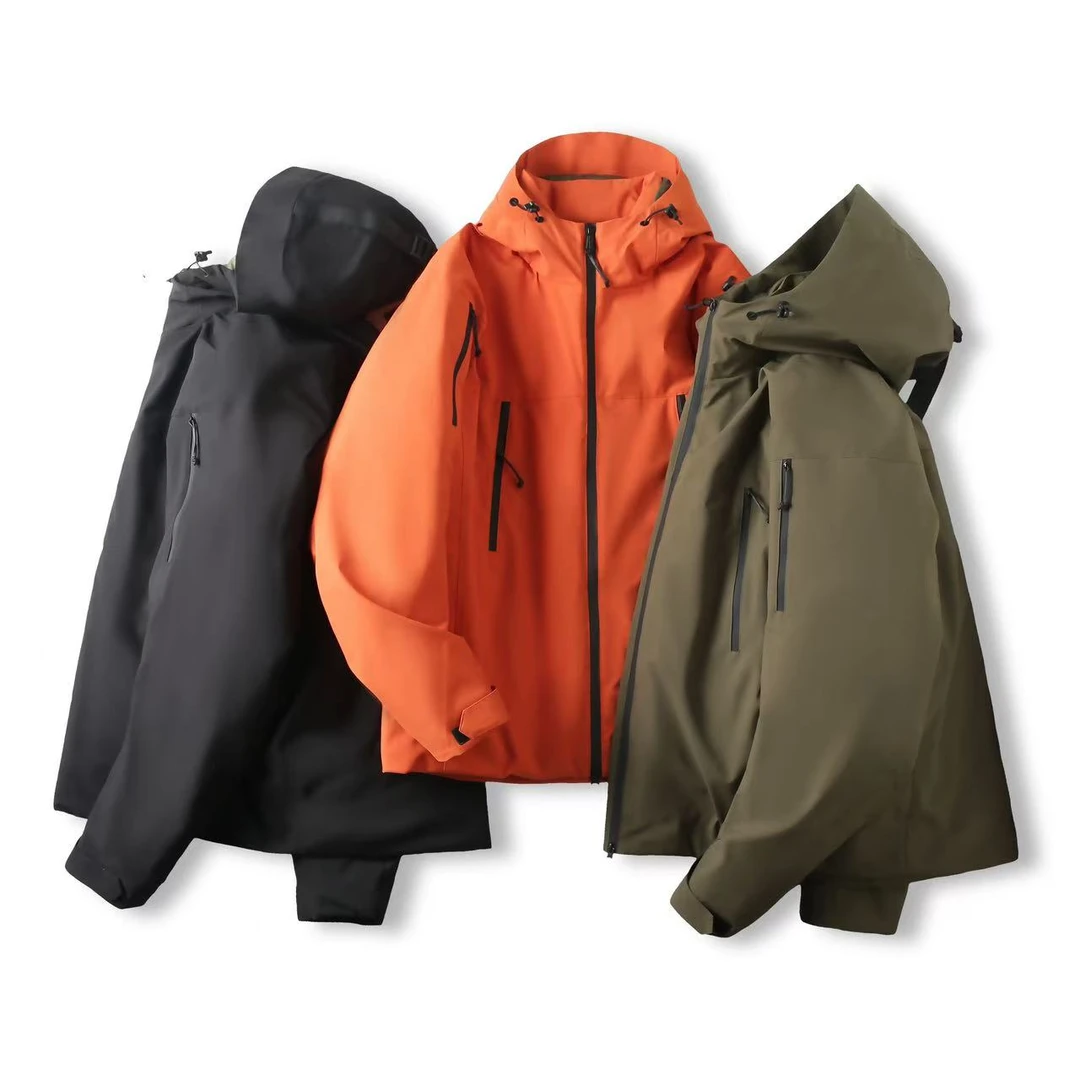 鸟十同款弯刀袖立体剪裁高端情侣款冲锋衣羽绒服5