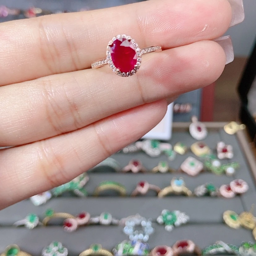 【闪购商品】红宝石戒指银S925镶嵌