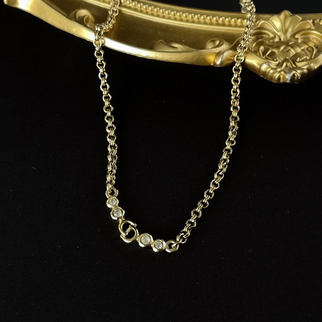 99新 DIOR/迪奥 水晶logo项链BJM12-0809