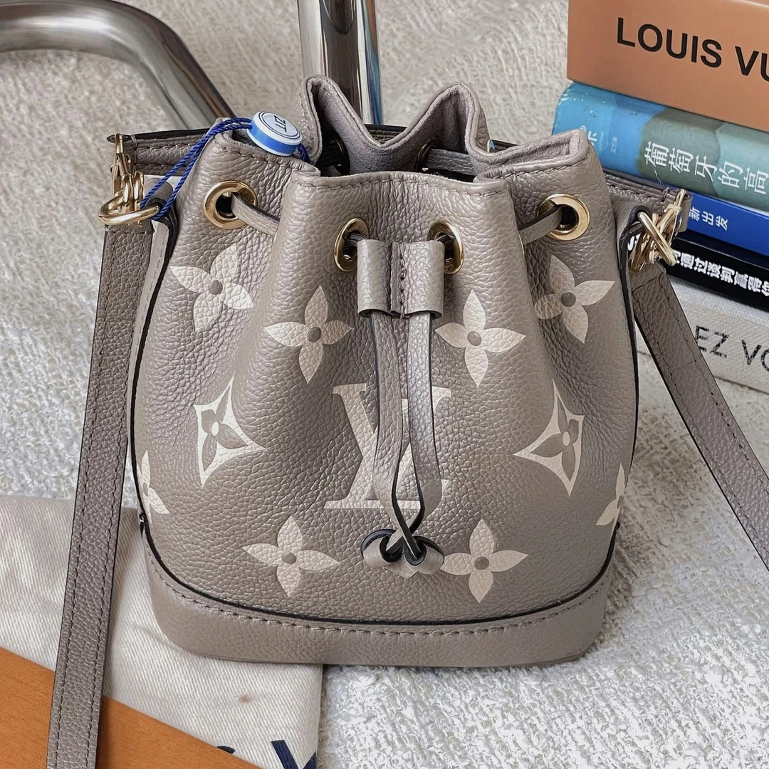 99新 LouisVuitton/路易威登 大象灰 noe 水桶包芯片款 jm2-6875