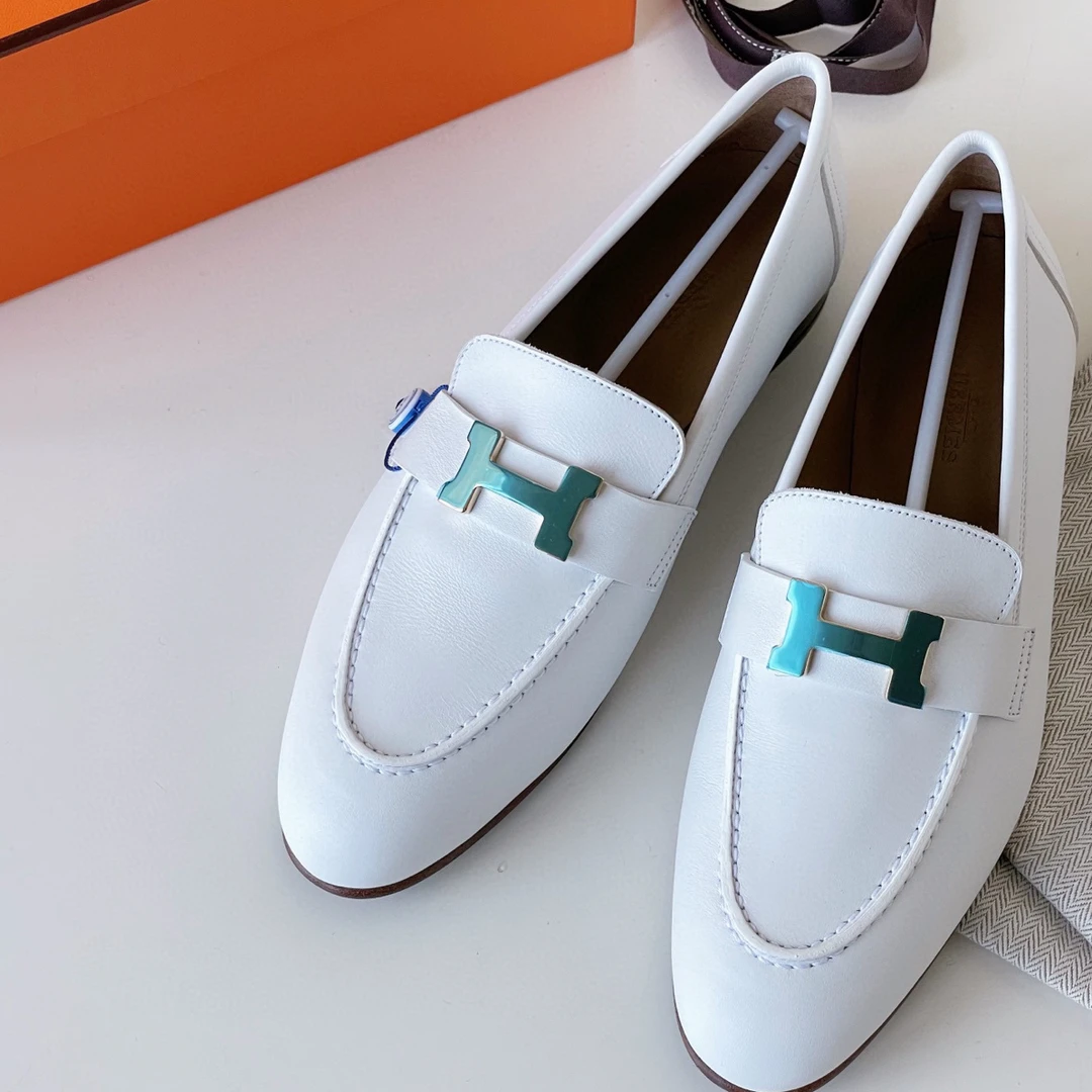 99新 Hermes/爱马仕 乐福鞋37码BJM2-6427