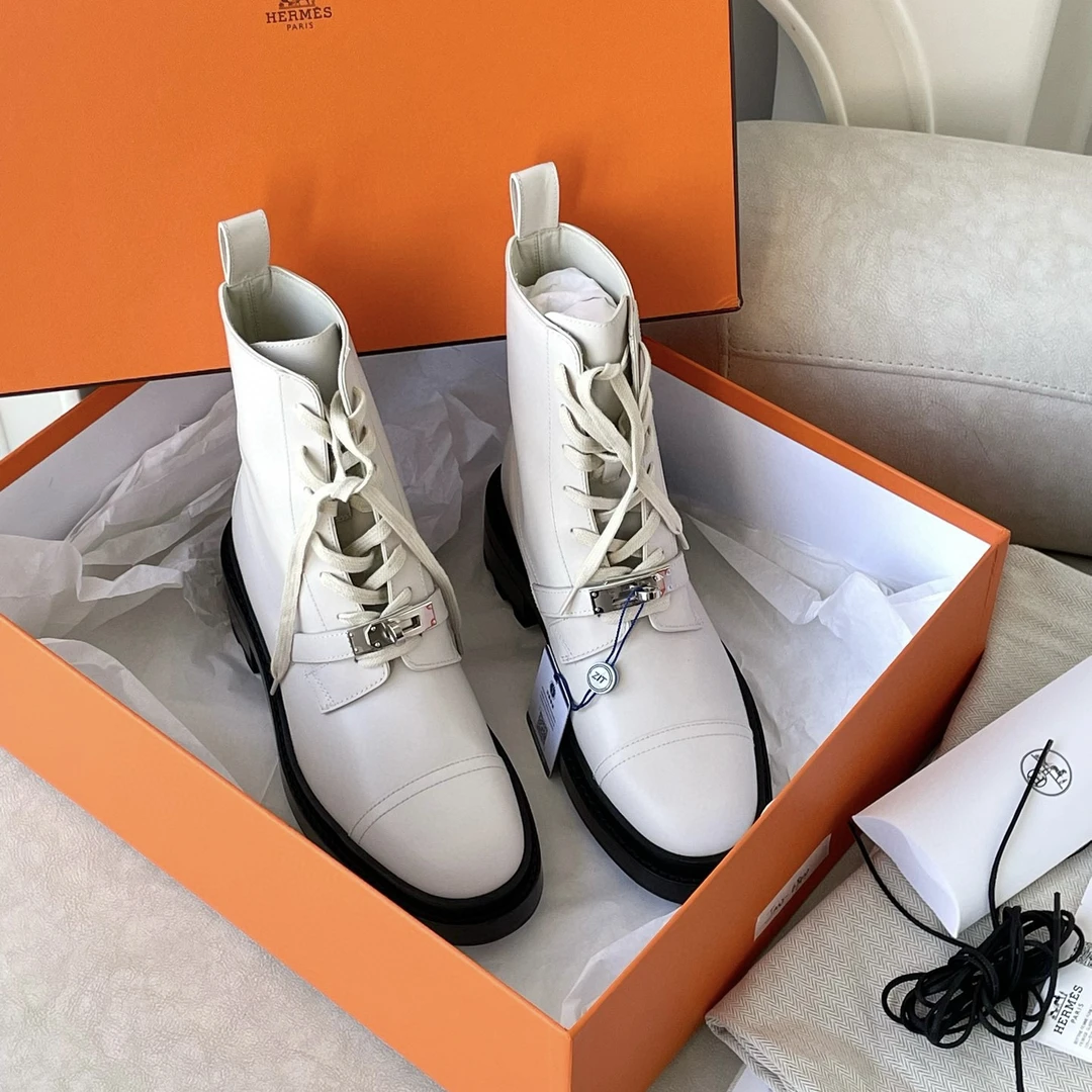 未使用 Hermes/爱马仕 秋冬funkkelly扣短靴全新37码JM2-6944