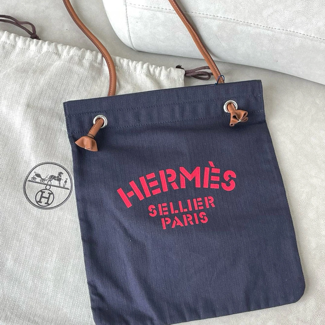 99新 Hermes/爱马仕 蓝色aline 马术包w刻闲置JM2-6834
