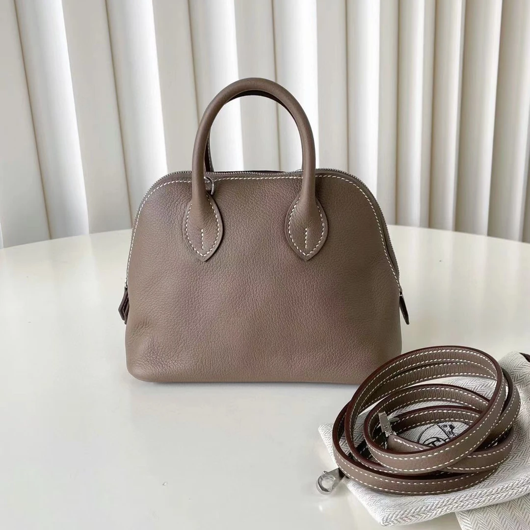 95新 Hermes/爱马仕  bolide mini 大象灰银扣 Ec皮w刻 JM2-6447