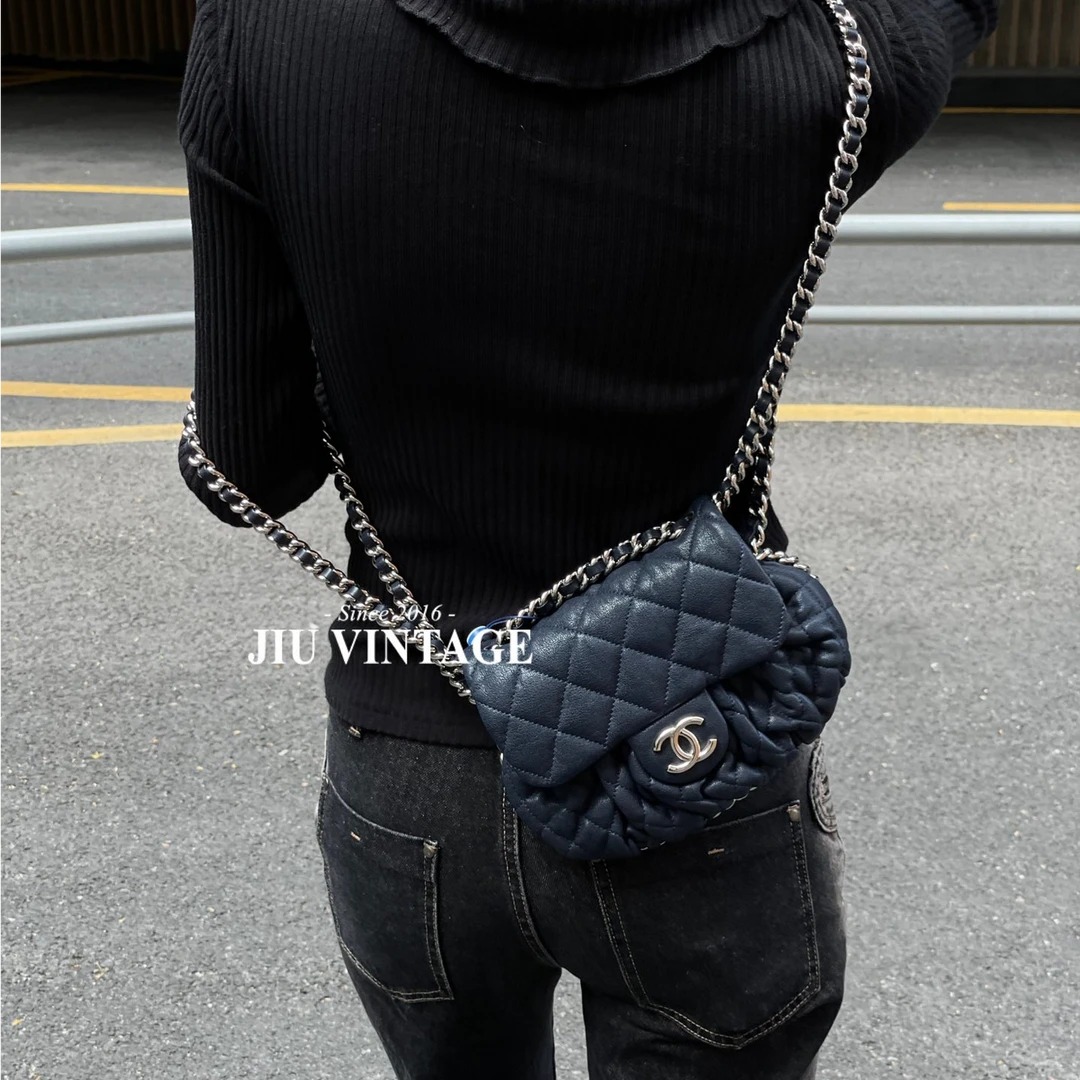 99新 Chanel/香奈儿 云朵滚边mini泡芙包保卡中检21开 JM12-1090