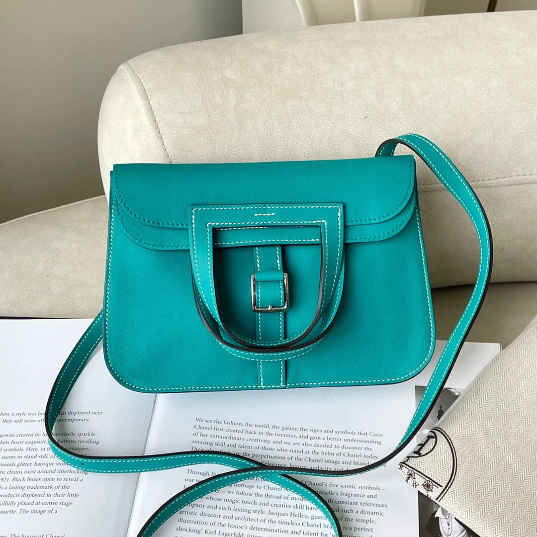 99新 Hermes/爱马仕 孔雀绿halzanmini BJM12-0864