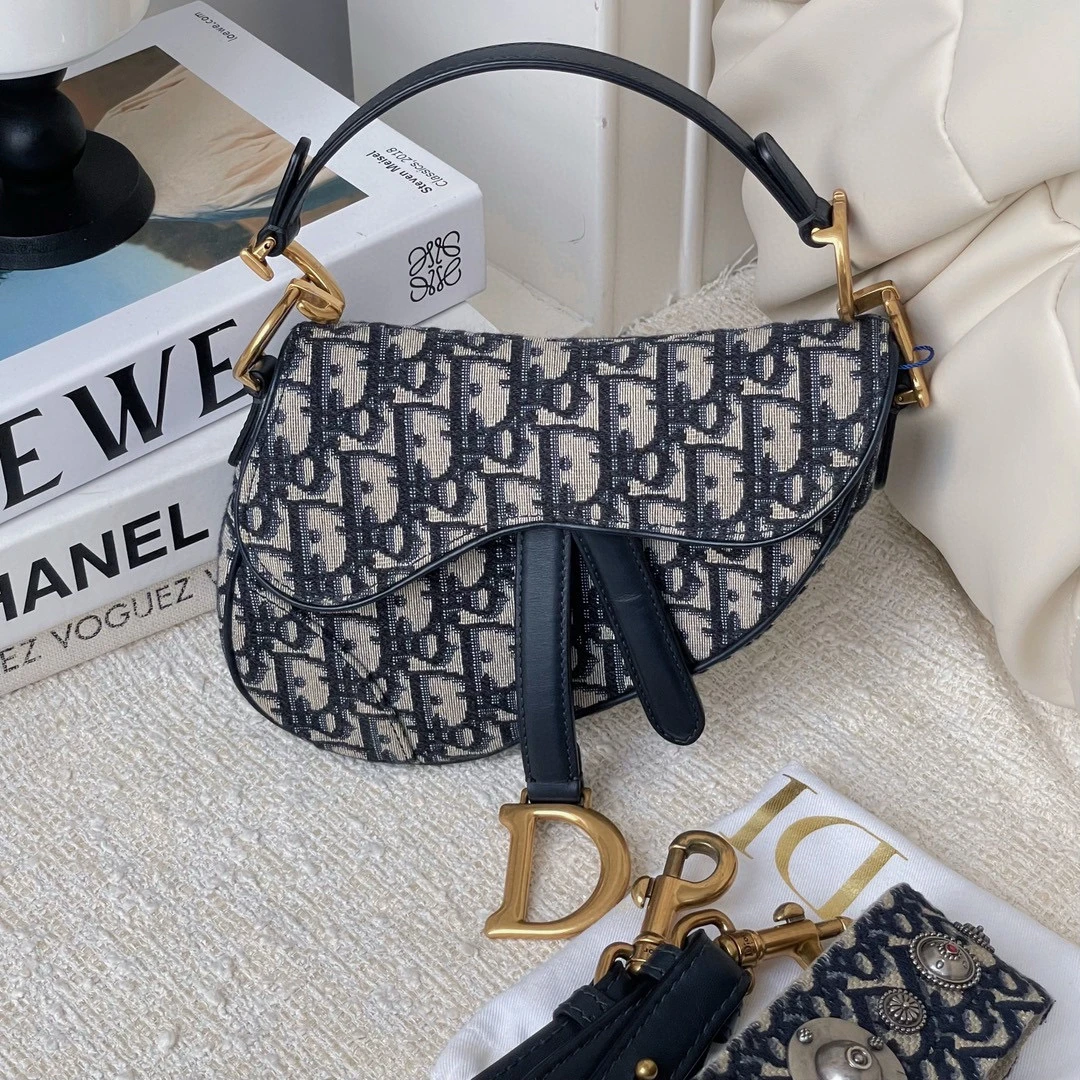 99新 DIOR/迪奥 小号老花马鞍JM2-7037