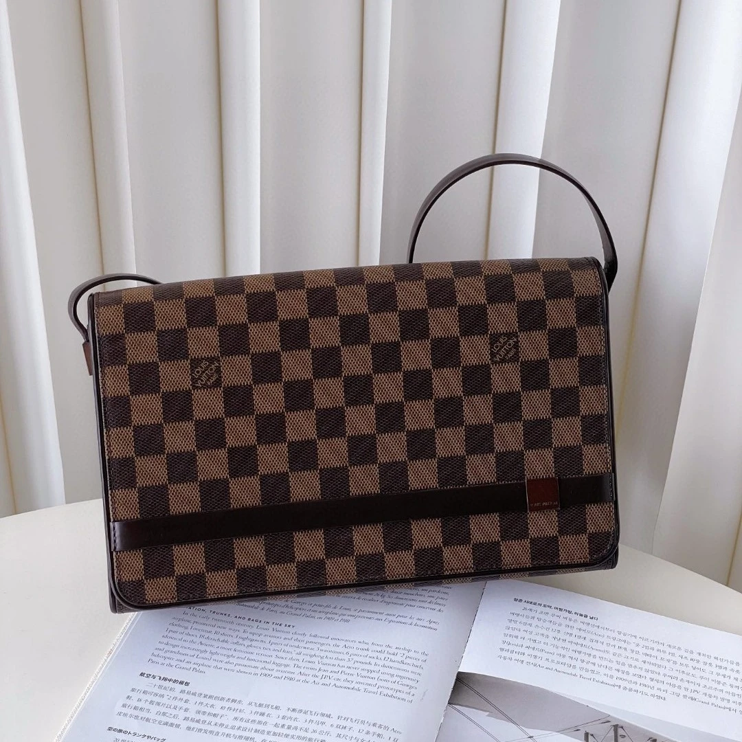 95新 LouisVuitton/路易威登 棕色棋盘格单肩包TH19-0091