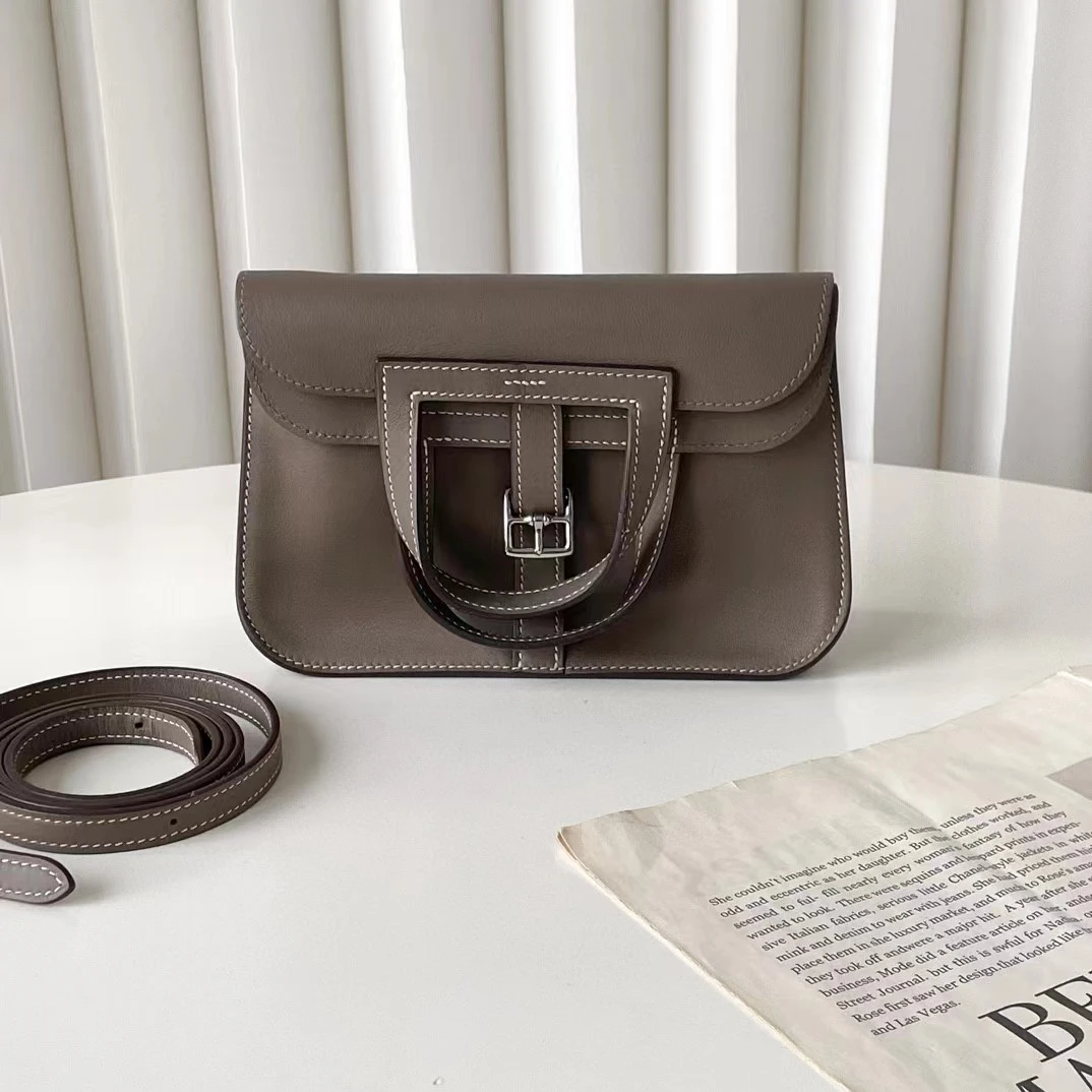 95新 Hermes/爱马仕 大象灰 mini halzan A刻 JM2-5384