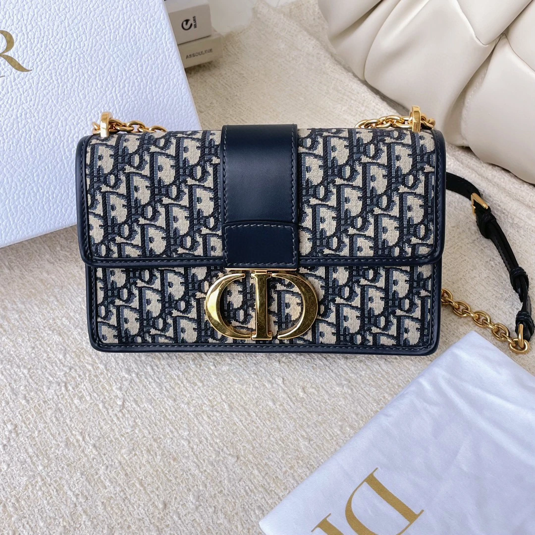 99新 DIOR/迪奥 老花刺绣蒙田30中号 DJM10-1296