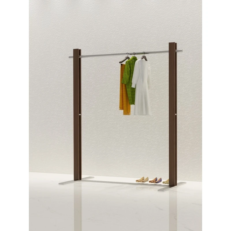 小红书服装店展示架落地木质中古风挂衣架女装店货架中岛架陈列架