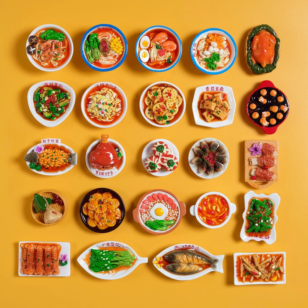 迷你仿真磁吸饰品个性创意仿真食物磁吸饰品手办礼冰箱贴