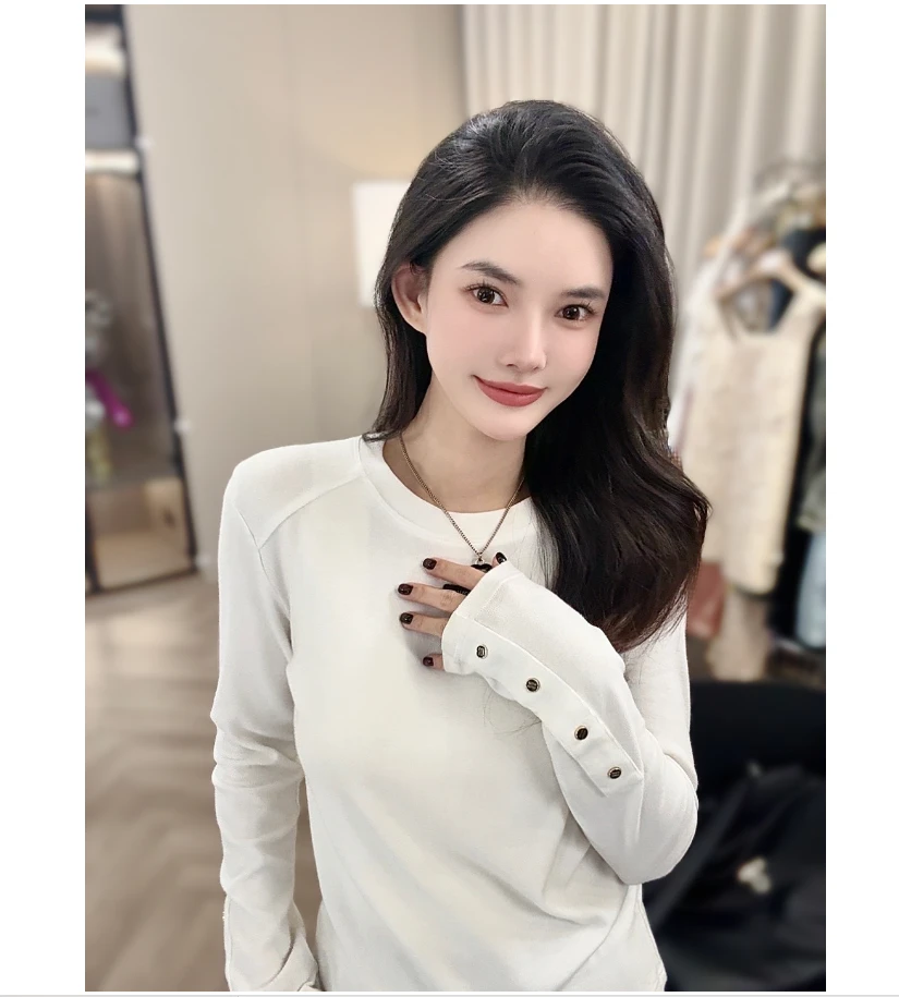 【金三三】休闲长袖上衣【此生不换】冬季新款时尚气质打底F6862