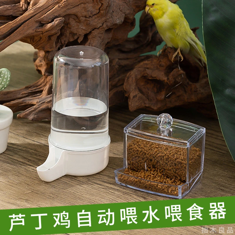 卢芦丁鸡喂食器喂水器小鸡食槽食盒自动饮水器鸟喂水神器