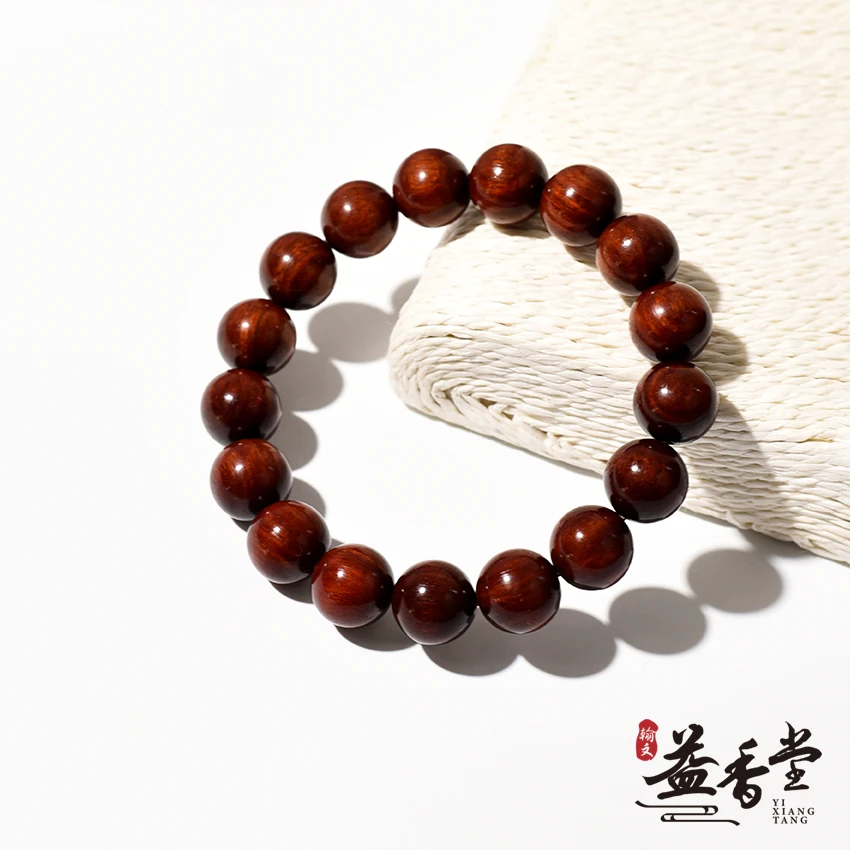 精品小叶紫檀鸡血红1.2圆珠单圈手串 多样性发货 ZXD1201