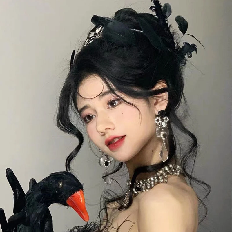 合金耳饰 椿屿新款巴洛克暗黑夸张小众新娘耳饰195