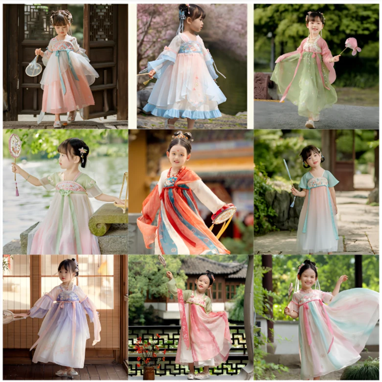 萌乎【襦裙特价清货现货合集】中秋国风女童汉服襦裙连衣裙-232954