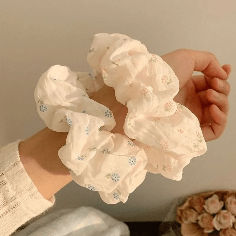 碎花大肠发圈女春夏新款韩系温柔高级感头饰发绳头绳发饰