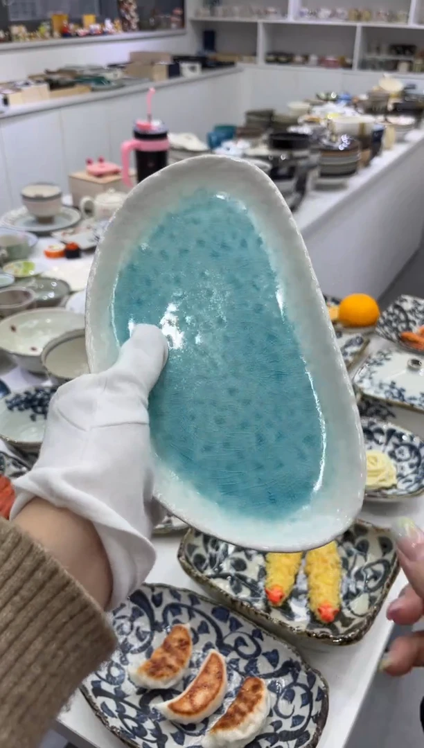 【闪购商品】瓷片浅洋椭圆盘