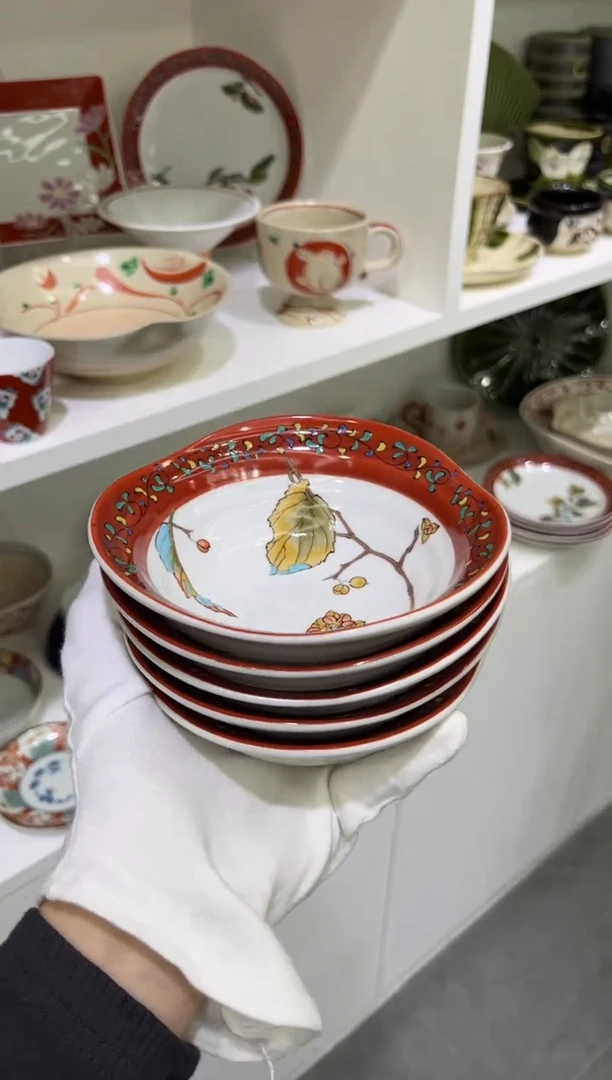 【闪购商品】陶瓷瓷片九谷五只装小钵