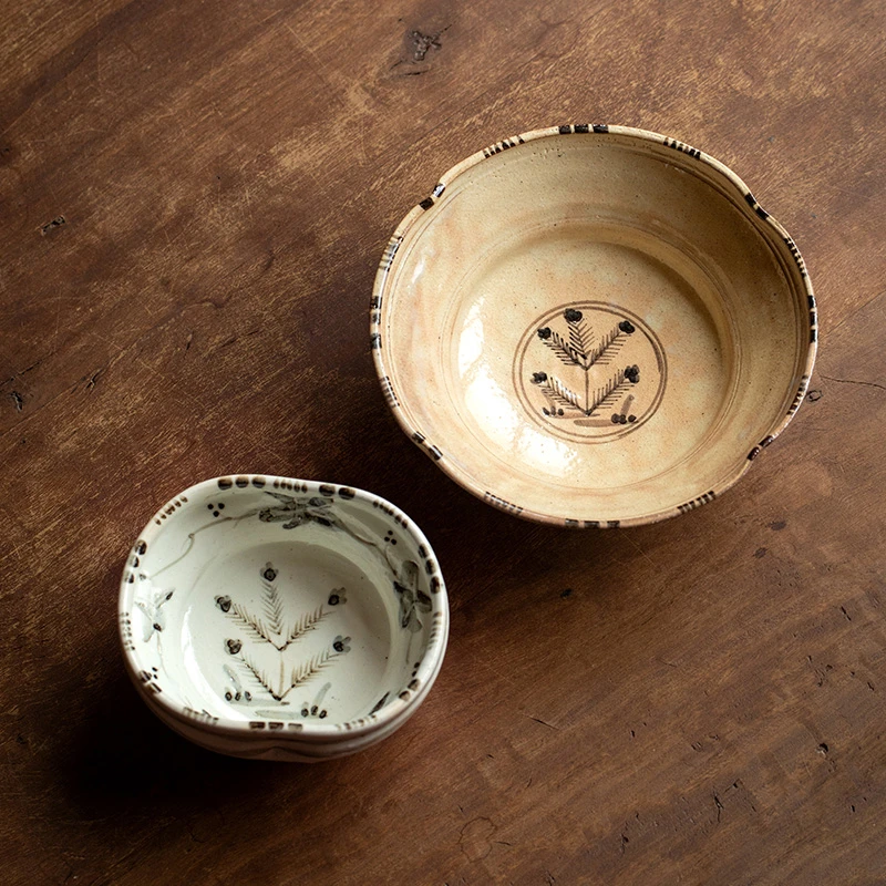 日本进口横井清英若松陶瓷日式碗创意手作复古高档小菜碗家用饭碗