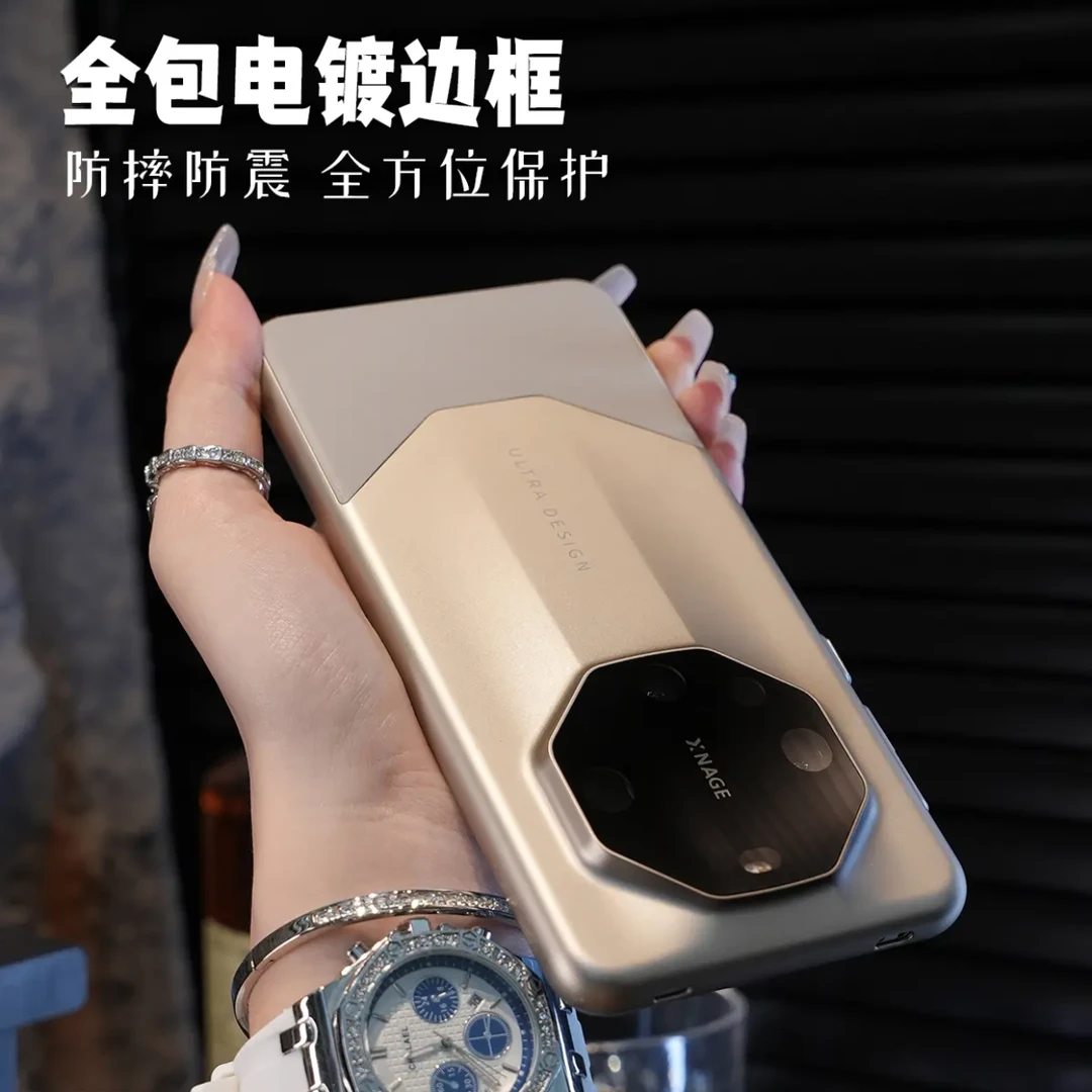 适用于华为Mate60 Pro高级感钛金色电镀磨砂手机壳【秒变非凡大师】