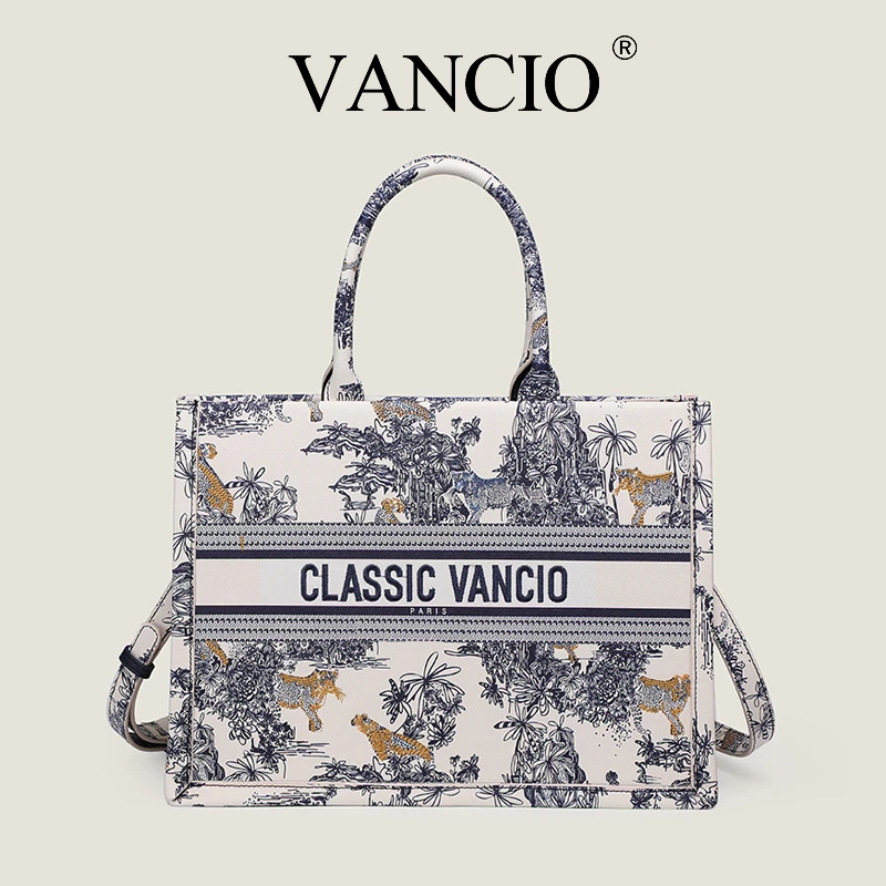 VANCIO重工气质百搭手提包单肩斜挎包轻奢时尚女士手拎包VC3807
